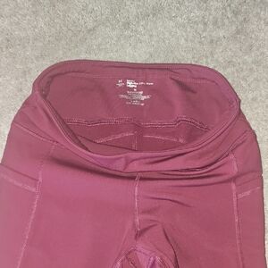 Maroon High-Waisted Leggings